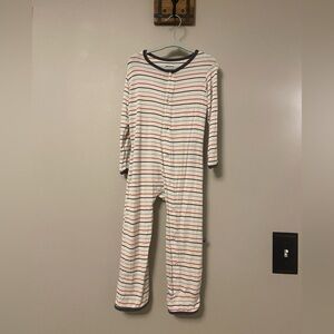 Kickee Pants Button Boy Beach Stripe Coverall OG Fit 3t